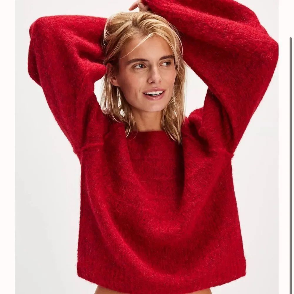Free People Foxy BabyβAlpaca Pullover Sweater